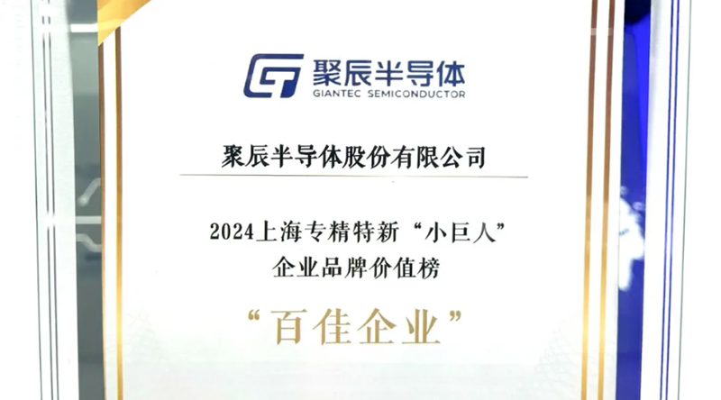 BJL平台半导体入选2024上海专精特新“小巨人”企业品牌价值榜
